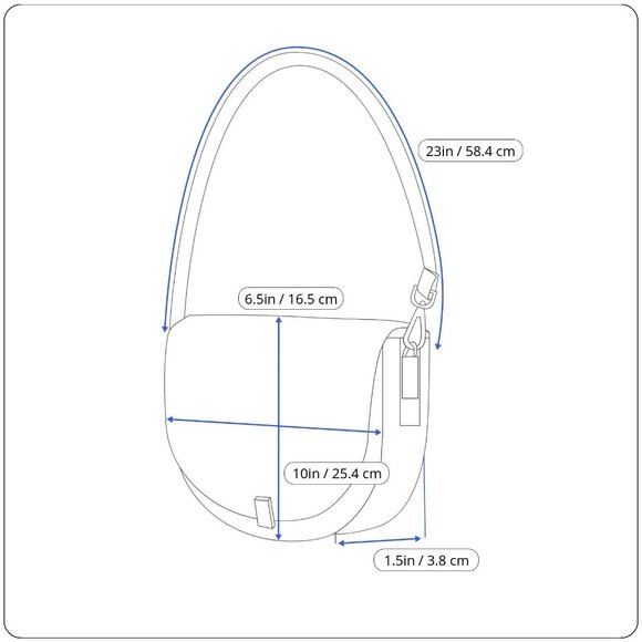 Perlina Women’s Black Leather Adjustable Strap Minimalist Design Crossbody Bag - Picture 15 of 15